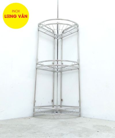  Kệ góc ống nhà bếp INOX 3 tầng 