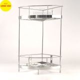  Kệ góc phòng tắm INOX 304 2 tầng cao cấp (20x20x42; 25x25x42) 