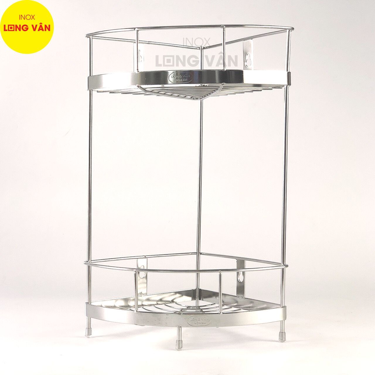  Kệ góc phòng tắm INOX 304 2 tầng cao cấp (20x20x42; 25x25x42) 