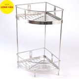  Kệ góc phòng tắm INOX 304 2 tầng cao cấp (20x20x42; 25x25x42) 