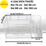  Kệ treo đa năng INOX cao cấp Long Vân, kệ bếp đa năng trang bị móc treo tiện lợi Inox 201 