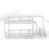  Kệ treo đa năng INOX cao cấp Long Vân, kệ bếp đa năng trang bị móc treo tiện lợi Inox 201 