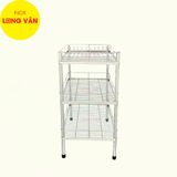  Kệ chén bát INOX 304 3 tầng 38x60x74 cm dụng cụ nhà bếp tiện lợi 