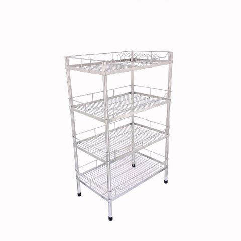  Kệ chén bát INOX 304 4 tầng 38x60x100 cm dụng cụ nhà bếp tiện lợi 
