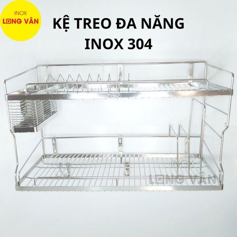  Kệ treo đa năng INOX 304, kệ chén đĩa đa năng phía trong, gia dụng inox tiện lợi 
