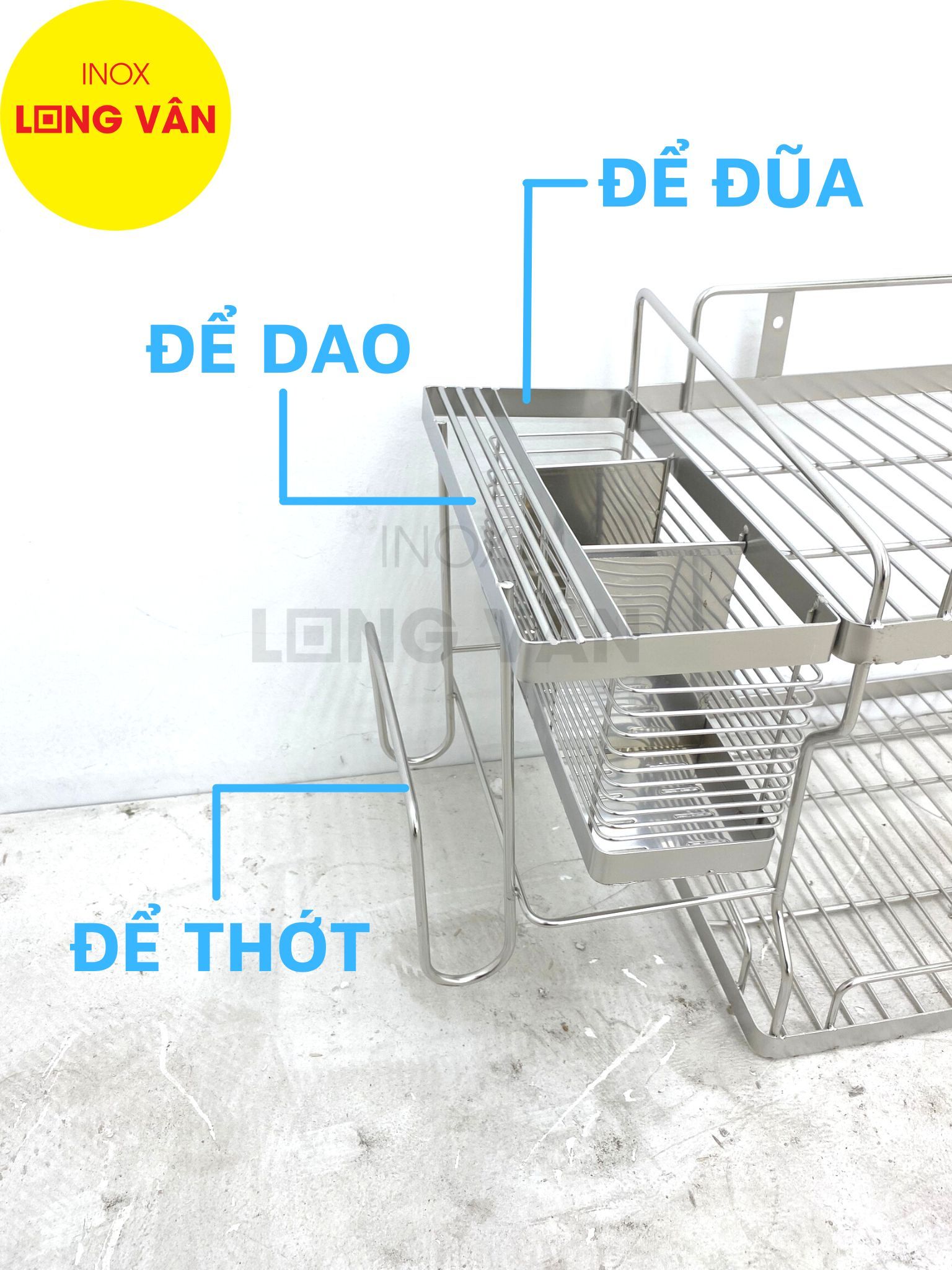  Kệ treo đa năng Inox la đặc 201 phòng bếp 