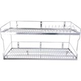 Kệ treo INOX 304 cao cấp 2 tầng, kệ úp chén bát đĩa, dụng cụ nhà bếp tiện dụng 