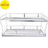  Kệ treo INOX 304 cao cấp 2 tầng, kệ úp chén bát đĩa, dụng cụ nhà bếp tiện dụng 