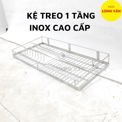  Kệ treo INOX đặc (đủ size) có sóng đĩa, kệ chén đĩa 1 tầng 
