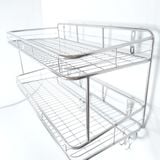  Kệ treo phòng bếp INOX cao cấp 2 tầng, kệ chén đĩa treo tường Inox 201 