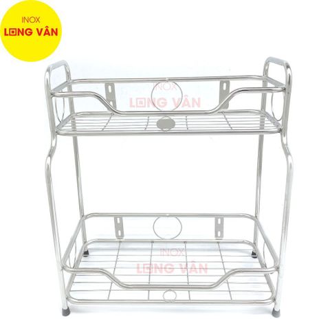  Kệ gia vị cầu thang INOX 2 tầng 