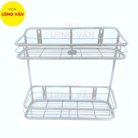  Kệ đựng gia vị nhà bếp INOX 2 tầng 