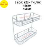  Kệ đựng gia vị nhà bếp INOX 2 tầng 