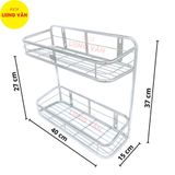  Kệ đựng gia vị nhà bếp INOX 2 tầng 