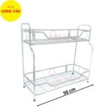  Kệ gia vị cầu thang INOX 2 tầng 
