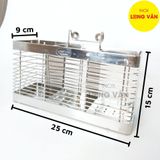  Ống đũa INOX 304 la 3 ngăn cao cấp, dụng cụ phòng bếp đựng muỗng đũa tiện lợi 