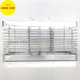  Ống đũa INOX 304 la 3 ngăn cao cấp, dụng cụ phòng bếp đựng muỗng đũa tiện lợi 