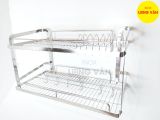  Kệ treo INOX 304 cao cấp 2 tầng, kệ chén đĩa phòng bếp treo tường. 