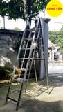  Thang xếp Inox cao cấp 4/5/6/7 bậc, thang xếp chữ A gia đình gấp gọn tiện lợi 