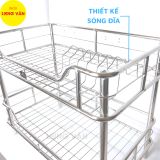  Kệ chén đĩa INOX cao cấp phòng bếp 2/3/4 tầng, kệ bếp Inox, kệ đứng Inox 