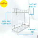  Kệ gia vị INOX Đặc cao cấp sáng bóng, thiết kế cầu thang 2 tầng 