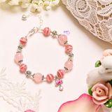  Vòng Tay Thiết Kế Nữ Pink Devotion 310 Đào Hoa Thạch Anh Hồng SP007768 Gypsy.lala 
