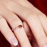  Nhẫn vàng 10k Heart Garnet 