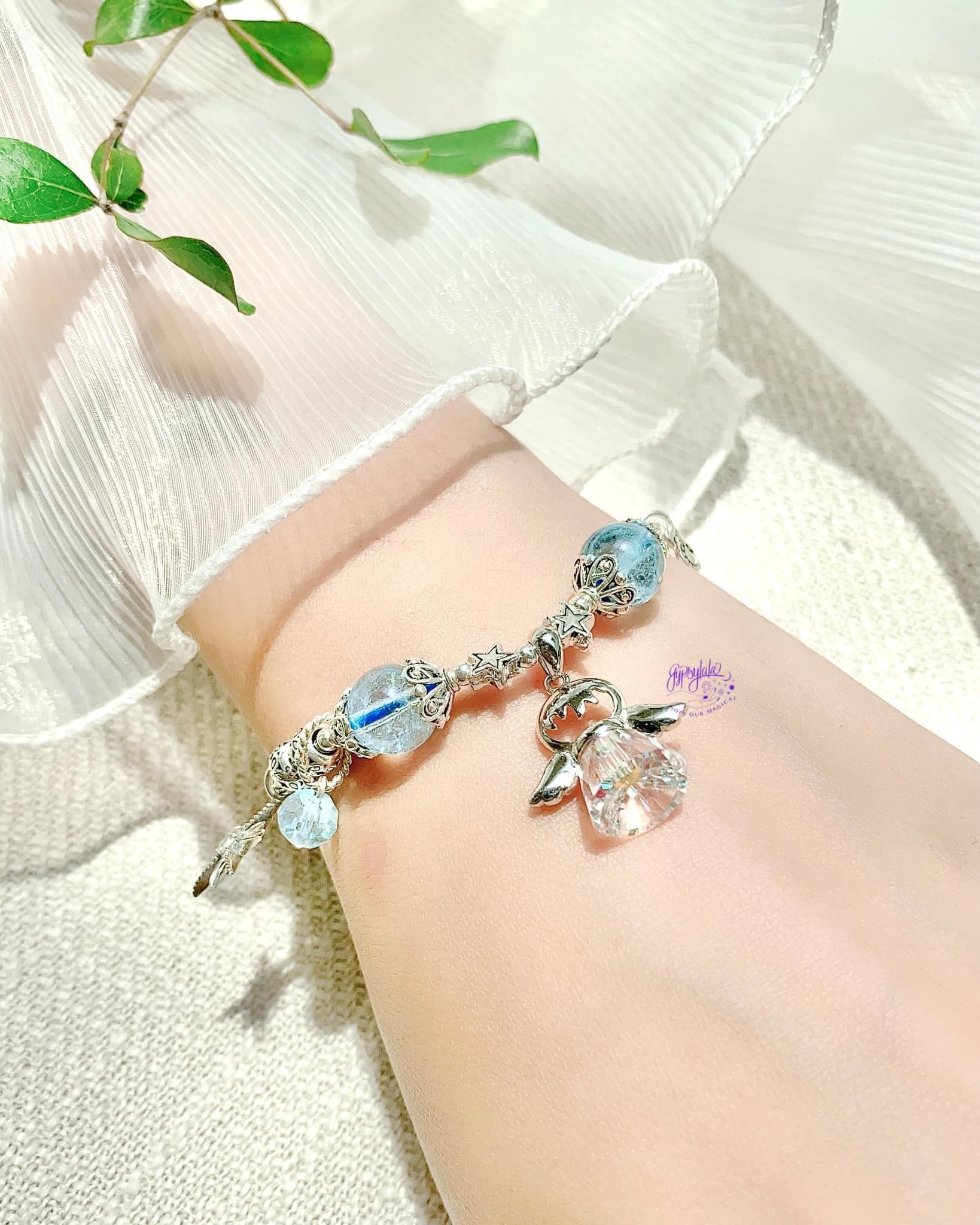  VÒNG TAY THIÊN THẦN TOPAZ NĂM VIÊN 