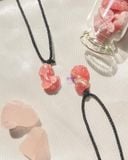  Dây Chuyền Tỳ Hưu Đá Đào Hoa (Rhodochrosite) 