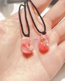  Dây Chuyền Tỳ Hưu Đá Đào Hoa (Rhodochrosite) 