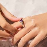  Nhẫn Bạc Thạch Anh Tím Triangle Amethyst SP005004 Gypsy.lala 