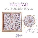  Vòng Tay Thiết Kế Nữ Rustling Leaves Đá Ưu Linh, Thạch Anh Trắng SP008143 Gypsy.lala 