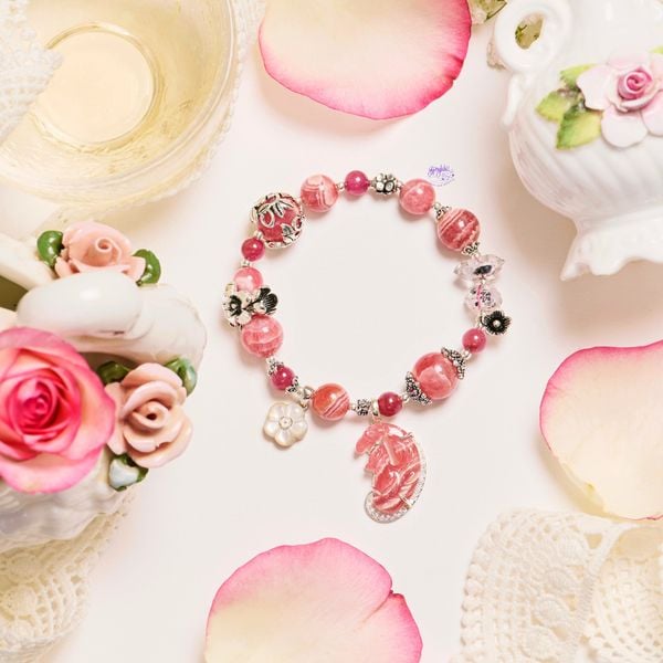  Vòng Tay Thiết Kế Nữ Sweet Harmony 318 Đá Đào Hoa , Ruby SP007776 Gypsy.lala 