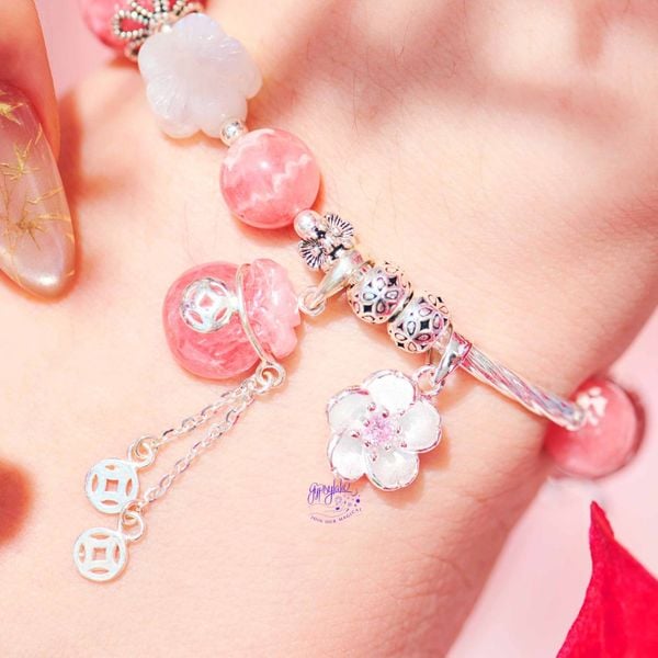  Vòng Tay Thiết Kế Eternal Grace 359 Đá Đào Hoa SP007901 Gypsy.lala 