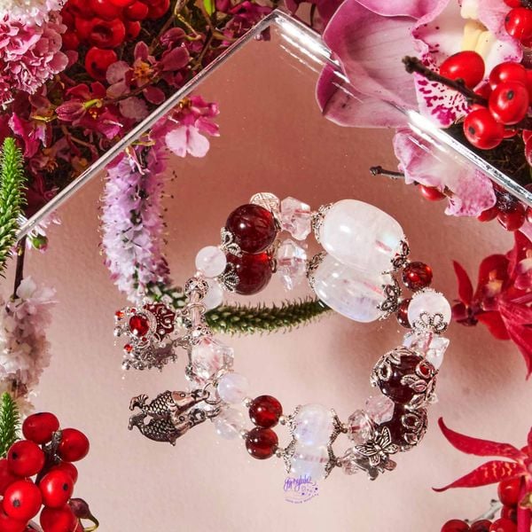  Vòng Tay Thiết Kế Celestial Calm 362 Đá Ánh Trăng, Garnet SP007904 Gypsylala 