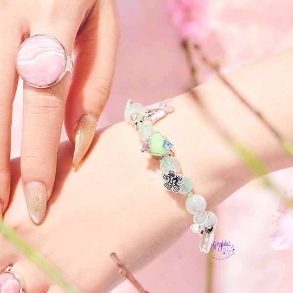  Vòng Tay Thiết Kế Harmony Hues 370 Đá Ưu Linh Xanh SP007912 Gypsy.lala 
