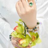  Vòng Tay Thiết Kế Meadow Mirage 372 Đá Idocrase, Tóc Xanh SP007914 Gypsy.lala 