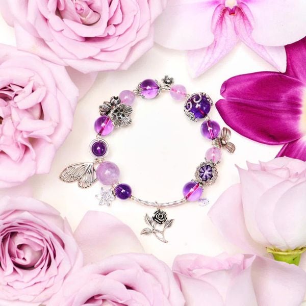  Vòng Tay Thiết Kế Enchanted Whisper Đá Thạch Anh Tím SP008057 Gypsy.lala 