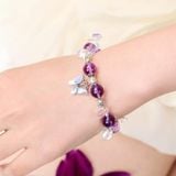  Vòng Tay Thiết Kế Blissful Serenity Đá Cầu Vồng, Thạch Anh Tím SP008059 Gypsy.lala 