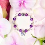  Vòng Tay Thiết Kế Blissful Serenity Đá Cầu Vồng, Thạch Anh Tím SP008059 Gypsy.lala 