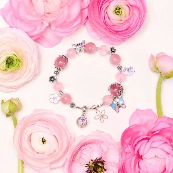  Vòng Tay Thiết Kế Loving Bliss Thạch Anh Hồng SP008066 Gypsylala 