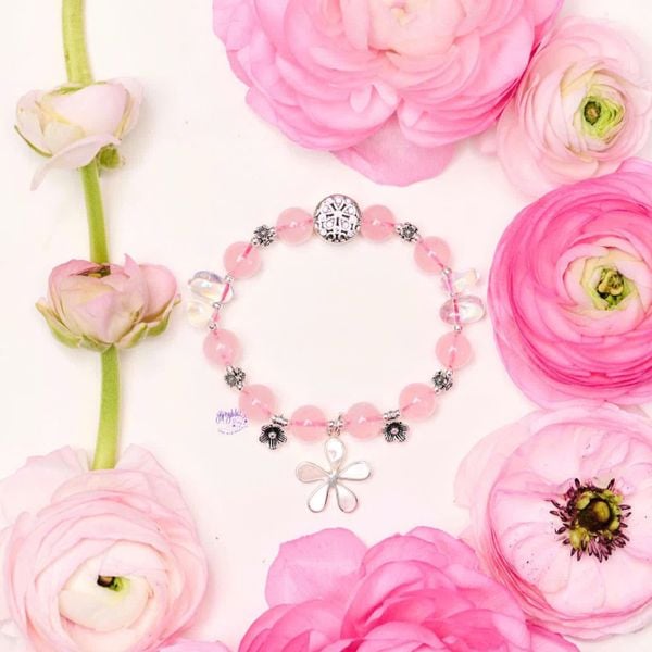  Vòng Tay Thiết Kế Blissful Reverie Thạch Anh Hồng, Cầu Vồng SP008067 Gypsylala 