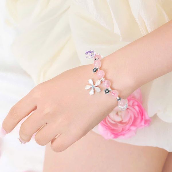  Vòng Tay Thiết Kế Blissful Reverie Thạch Anh Hồng, Cầu Vồng SP008067 Gypsylala 