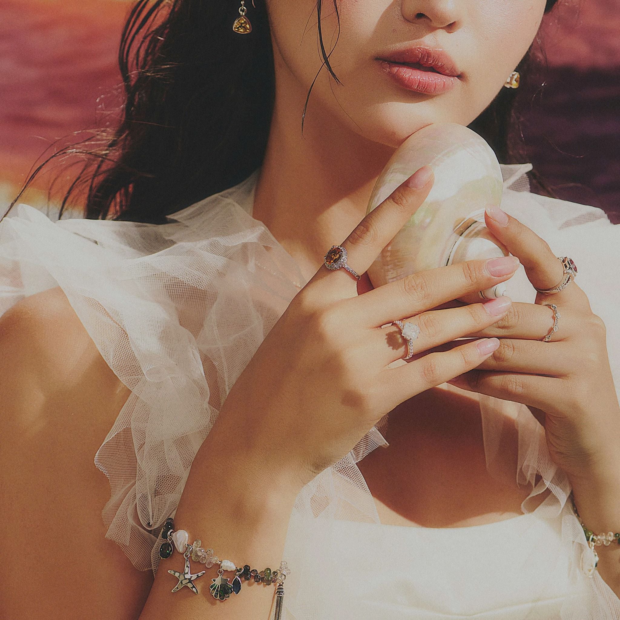  Vòng Tay Thiết Kế Nữ Tide of Magic Đá Sapphire, Ngọc Trai SP008172 Gypsy.lala 