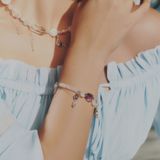  Vòng Tay Thiết Kế Nữ Saltwater Petals Đá Thạch Anh Tím, Ánh Trăng SP008179 Gypsy.lala 