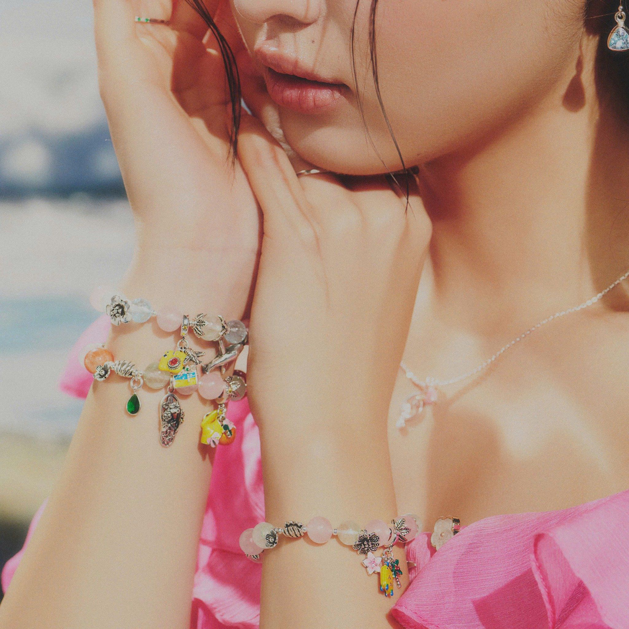  Vòng Tay Thiết Kế Nữ The Gentle Siren Đá Topaz, Ưu Linh Xanh SP008189 Gypsy.lala 