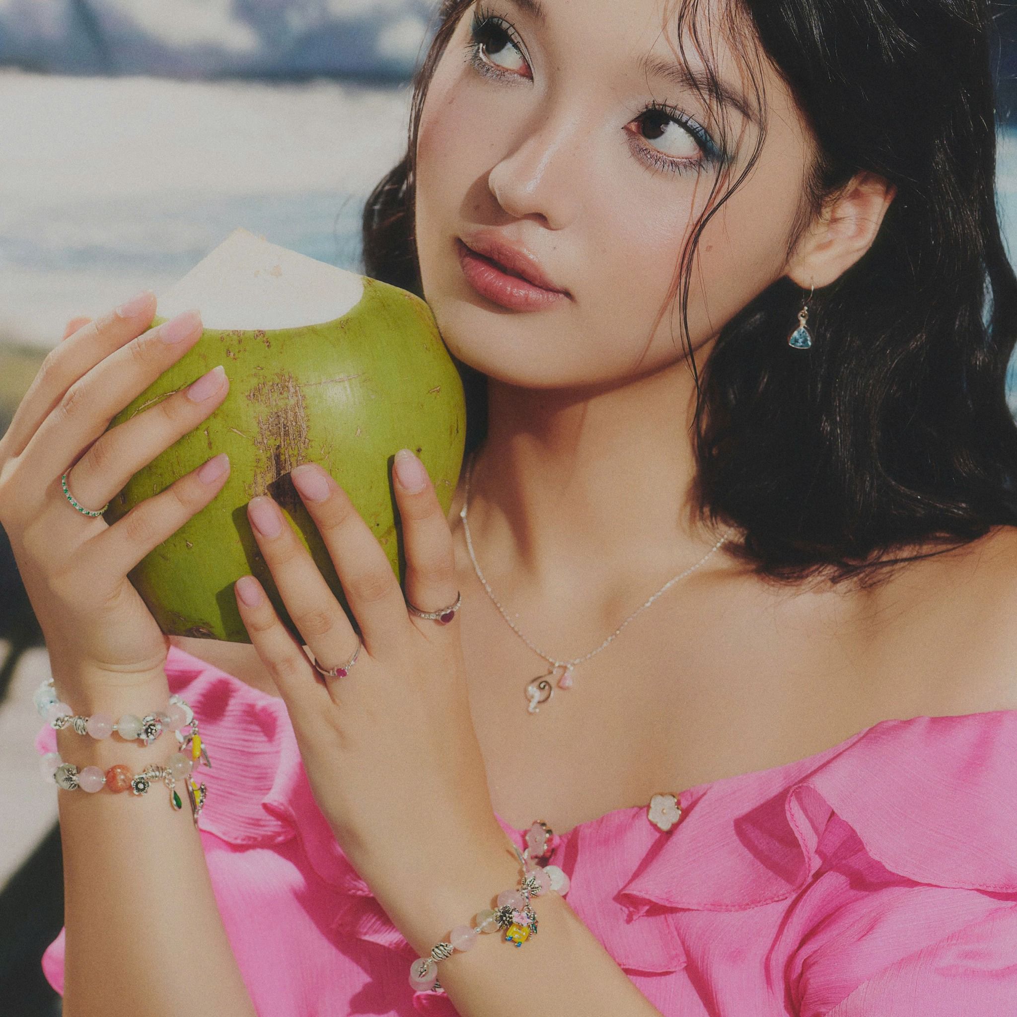  Vòng Tay Thiết Kế Nữ The Gentle Siren Đá Topaz, Ưu Linh Xanh SP008189 Gypsy.lala 