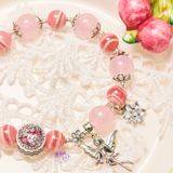  Vòng Tay Thiết Kế Nữ Loving Serenity 314 Đá Đào Hoa, Thạch Anh Hồng SP007772 Gypsy.lala 
