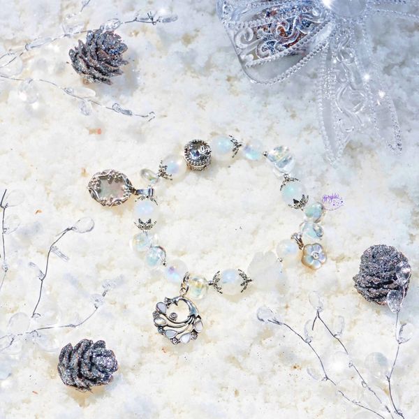  Vòng Tay Thiết Kế Moonstone Harmony 333 Đá Ánh Trăng, Cầu Vòng SP007861 Gypsy.lala 