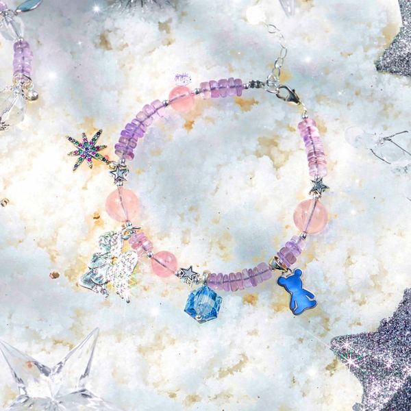  Vòng Tay Thiết Kế Joyous Connection 340 Đá TA Hồng , Tourmaline SP007868 Gypsy.lala 